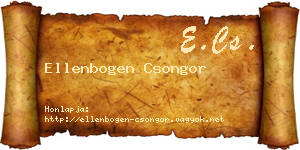 Ellenbogen Csongor névjegykártya