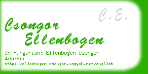 csongor ellenbogen business card